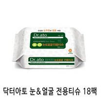 닥터아토마일드 눈&얼굴전용 물티슈, 20매x18팩, 18팩