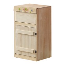 보네르스토리 원목 더스트박스 분리수거함 휴지통, 네츄럴, 1개