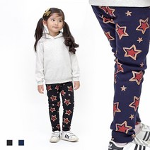 플레이몰 아동 골드펄 스타 인조 밍크 퍼 레깅스