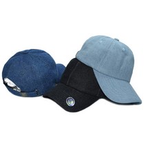 캡이요 1867 청지 무지 야구모자 DENIM 3칼라 볼캡 모자 데님 커플 남녀공용 모자