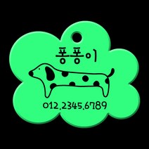 [조아애드] 우리아이 지키는 펄 강아지 이름표, 야광구름, 1개