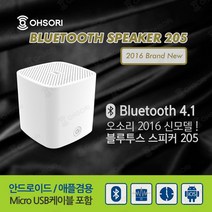 오소리 블루투스 스피커 OSB-205BXS, 화이트