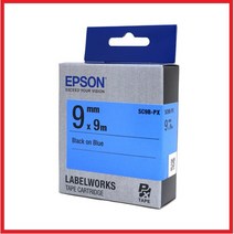 엡손 라벨테이프, SC9B(청색/흑색문자), 1개