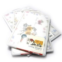 HOMEBEST 국산 리빙플라워 도마 3사이즈 모음 플라스틱도마, 꽃무늬