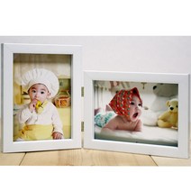 액자엠 양면접이액자 가로/세로/혼합형 돌잔치액자, [A33]박스화이트