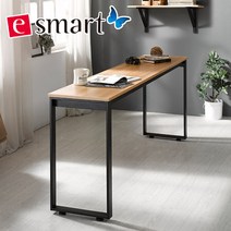 이스마트 스틸 테이블 사각다리 1600 x 400, 상판:카페애쉬/프레임:화이트