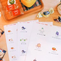후아미 말장난 데코스티커 A4 1장, 흰색아트광택지, 12매