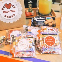 후아미 레드러브 데코스티커 A4 1장, 갈색크라프트지, 12매