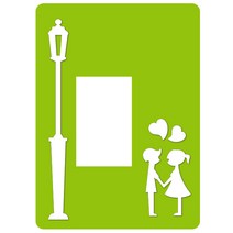 홈코코 스위치커버, 덮개형 스위치커버 러브가로등 그린