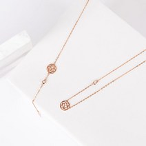 킨트 주얼리 14K 18K 스톤 라운드 킨트로즈 목걸이&팔찌 세트_Edition(프)