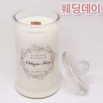 비단장이 프리미엄 아로마 소이캔들 대용량, 웨딩데이, 포장안함/우드심지, 870ml