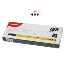 모나미 153 볼펜 12자루 1다스, 1.0mm 빨강