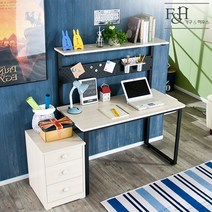 가구앤하우스 미슈레2 LPM 철재 선반 책상, 10. 블랙+메이플워시 1200