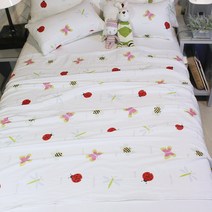 베드앤데코 3중직 거즈 홑겹이불, 베베윙 화이트