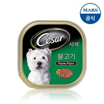시저 반려견 습식사료, 불고기, 100g, 6개