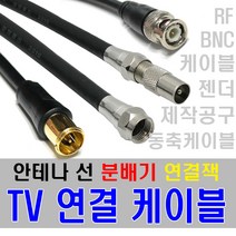 케이블마트 TV 안테나선 유선케이블 RF 동축 연결선 분배기 선택기 BNC 변환젠더, D172 BNC 제작젠더