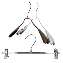 코코디피 브론즈 크롬 은색 실버 코팅 고무 실리콘 옷걸이 논슬립 바지걸이, 브론즈상의(10개묶음), 1개