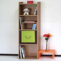 양지가구 공간수납박스4단 수납박스 정리선반 진열장 틈새책장 책꽂이 공간정리 파스텔색 소품정리 책정리 동화책, 원색