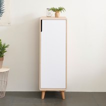 세컨드컨테이너 하노버 1200 틈새 수납장 선반장 틈새장, 메이플 화이트