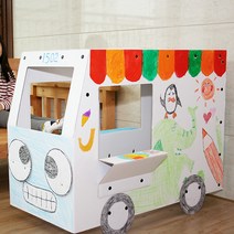 스케치종이집 종이집 종이버스, 흰색