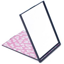 토탈하우스 접이식 휴대용 사각거울 슬림형 사각 손거울 손거울/휴대거울, (대)핑크하트-ST-402LT-접이식-사각거울, 1p