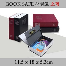 인하우스 북세이프 책금고 소형 비밀금고 저금통 미니금고 휴대용 금고, 레드