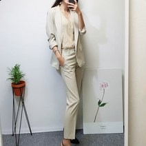 트리플원 원버튼 컬러 여성수트 여성정장