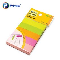 [100651]종이인덱스(PI050/형광5색/50X15mm/100매X5/프린텍), 단품, 500매