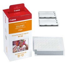 CANON SELPHY 포토 프린터 전용 인화지 RP-108, 1세트