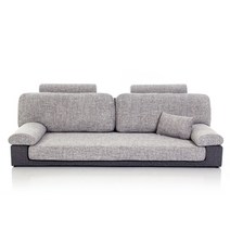 [블레스가구] 스텔라 보네르_2인용 3인용 _패브릭 인조가죽 좌식소파 쇼파, 스텔라3인 패브릭 좌식쇼파_연그레이_헤드미포함