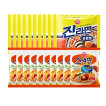 오뚜기 스낵면 10개 + 오뚜기 진라면 순한맛 10개, 20개