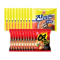[킹스랜드] 오뚜기 열라면 10개 + 오뚜기 진라면순한맛 10개, 1개