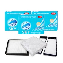 SKY 에어컨/히터 필터 3개 세트, 1개, i-30(2012년이전)A25