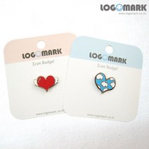 로고마크 구름하트 하트날개 뺏지