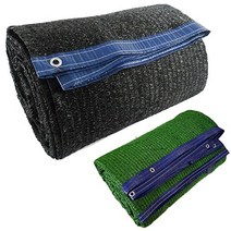 동명농자재 차광막 테두리봉제차광막 그늘막, 사중직 4면봉제 3 x 4 (녹색+흑색)+(사은품로프)