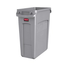 러버메이드 벤티드 슬림짐쓰레기통 60L, 회색, 1개