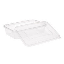 사각 밀폐 용기 투명 N500ml, 1개, 50개입