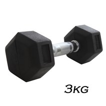 한중스포츠 고무 육각 아령 1kg~30kg까지, 3kg