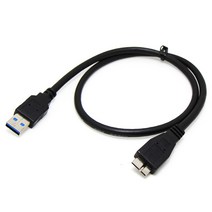 케이블마트 USB 3.0 Micro B 외장하드케이블 데이터 연결선 다양한 길이, 1개, 1m