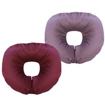 발롱뷰티 정품 경락용 안면 면베개 자국방지경락 마사지 U자베개 도넛베개 면100%, 1개, 딥퍼플