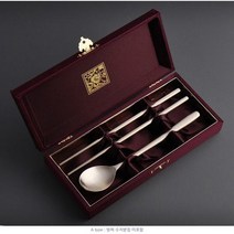 하트스푼 건강 방짜유기 수저세트 1인용 2인용 제사 차례 고급 추석 구정 관공서 부모님 설 명절 단체 선물 답례품 기념행사품 기념문구 인쇄, 1세트, 수저1+젓가락1