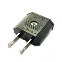 위너스 110V 변환 플러그 돼지코 220V 둥근 플러그를 일자 플러그로, 0cm, 1개