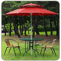 안나 파라솔, 팔각고정식파라솔대형레드, 1개