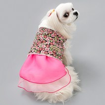 해피앤퍼피 강아지옷 강아지한복 애견한복 팬지털배자, 팬지배자