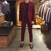 어썸블랑 남성용 크러시 셋업 사계절 정장 세트