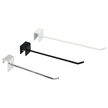 각파이프 일자후크/각 후크/매장 진열 찬넬 벽선반, 50mm, 화이트