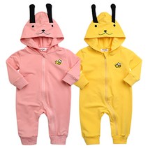 [정리세일] 아이엠베베 달콤꿀벌 면후드 우주복 아기외출우주복 아기옷