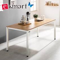 e스마트 스틸 테이블 1800*800 (일자다리), 아카시아:블랙