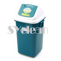 월드 사각휴지통 다크블루 4호 30L 분리수거함 쓰레기통 청소용품, 1개