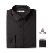 젠틀안트 남자긴팔셔츠 베이직 솔리드 블랙셔츠 DL-001